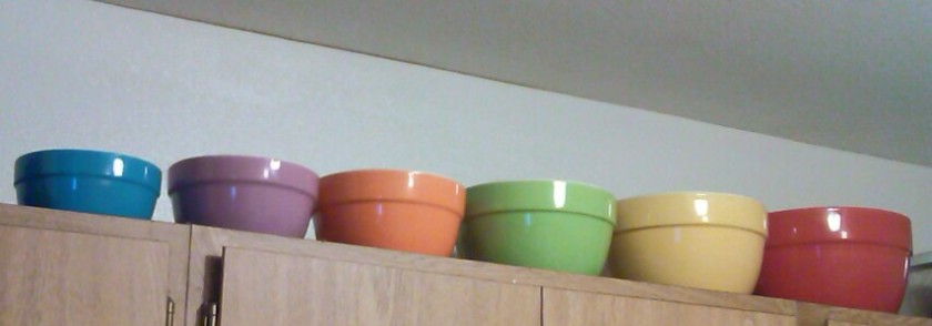 Rainbow Colored Mixing Bowls